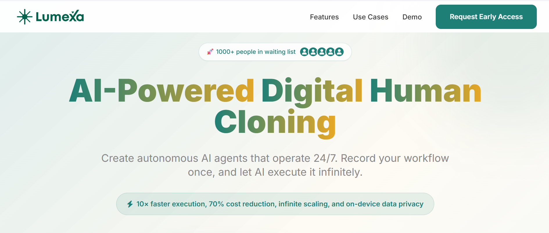 Lumexa product screenshot